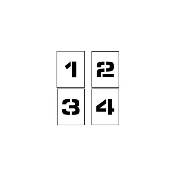National Marker Co 12 Single Character Stencil - Number Set 0-9 PMN12 - main